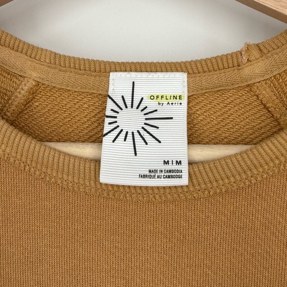 Offline by Aerie Free Spirit Summer Terry Crewneck Sweatshirt M - Picture 4 of 9